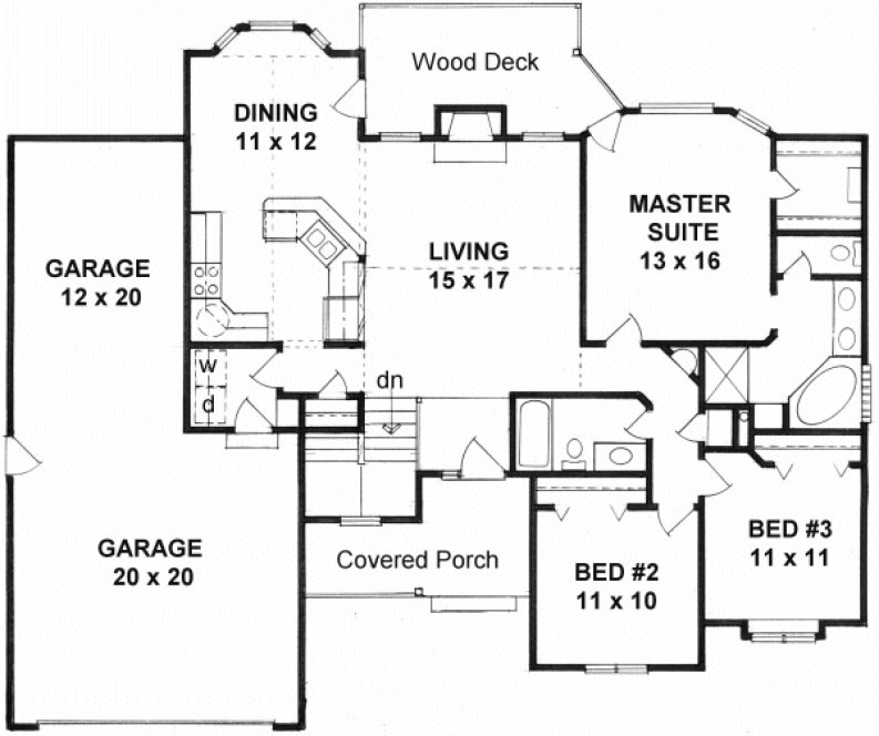 Main Floor Plan for House Plan #350241