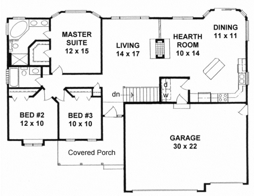 Main Floor Plan for House Plan #355641