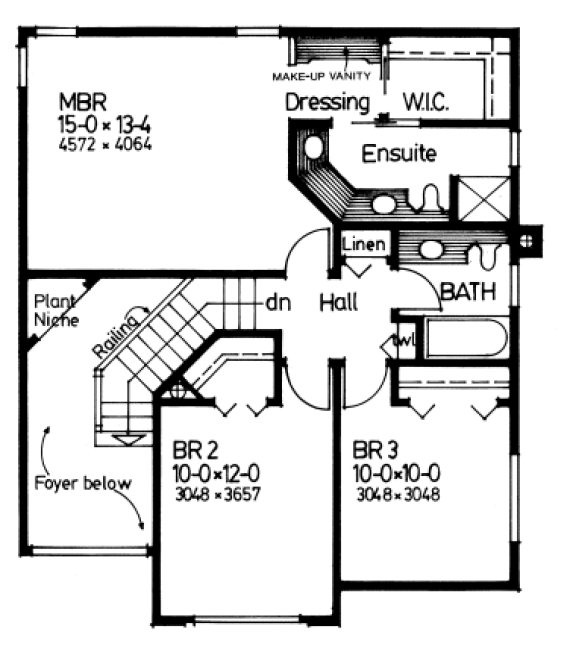 Second Floor Plan for House Plan #200930