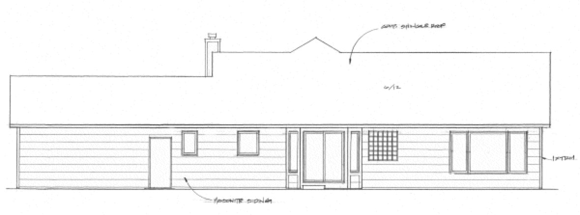 Rear Elevation for House Plan #356851