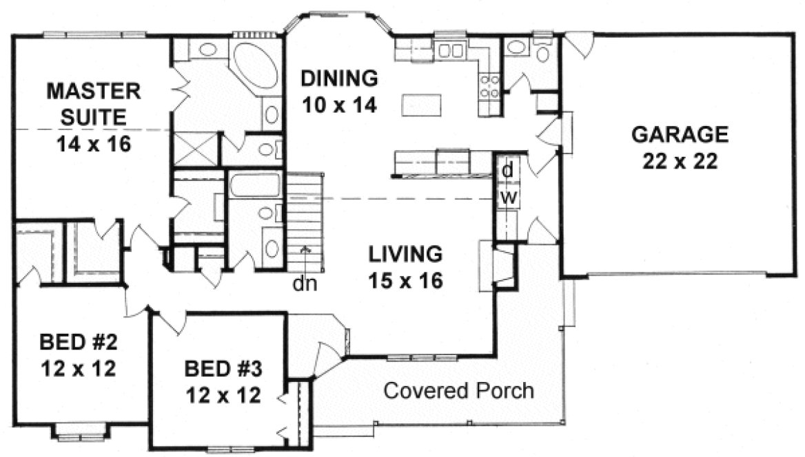 Main Floor Plan for House Plan #356851