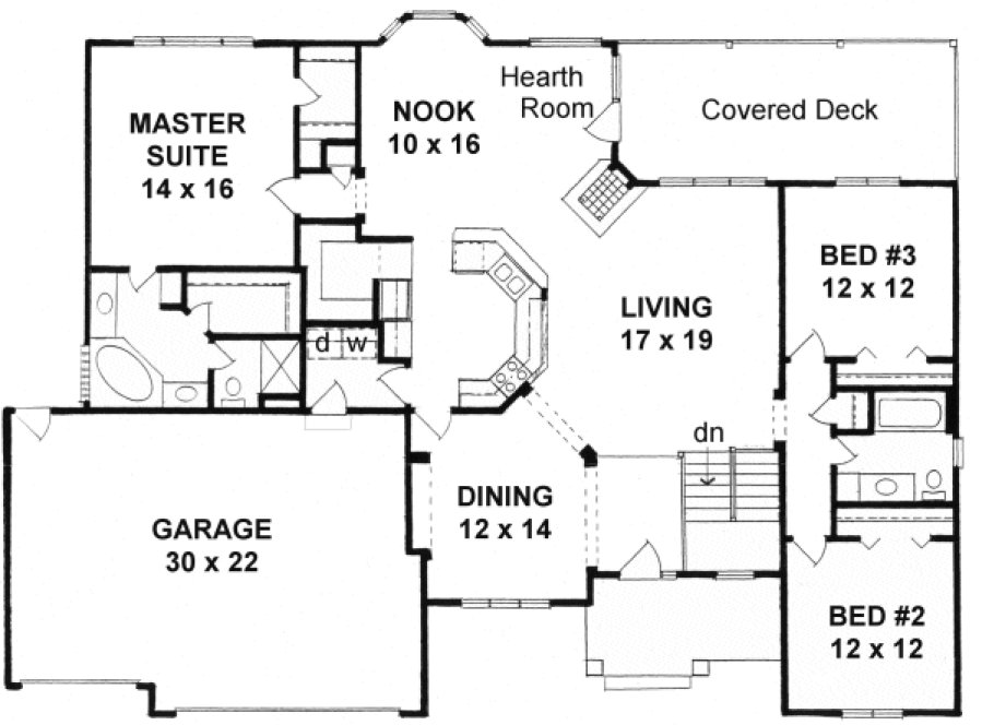 Main Floor Plan for House Plan #352002