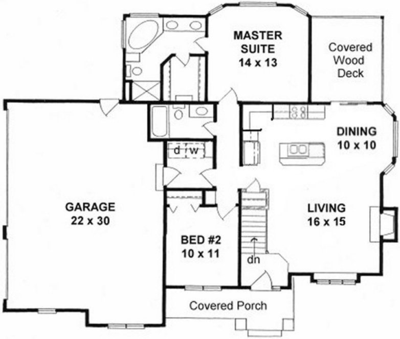 Main Floor Plan for House Plan #351111