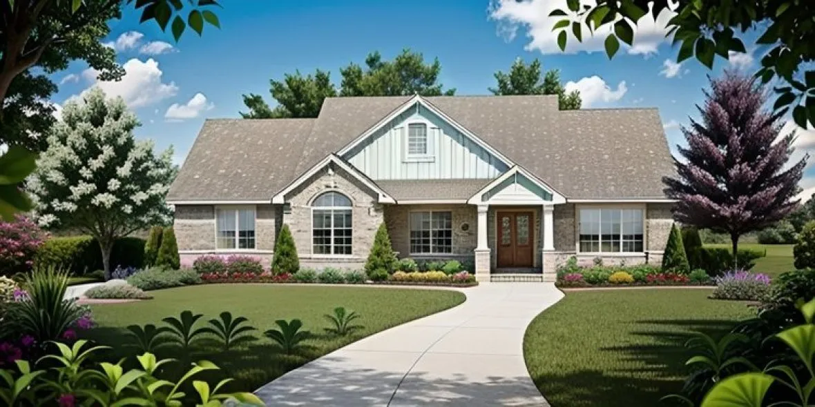Full Rendering for House Plan #351111