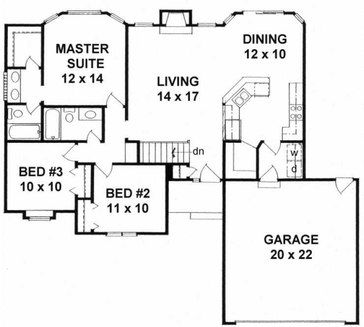 Main Floor Plan for House Plan #354121