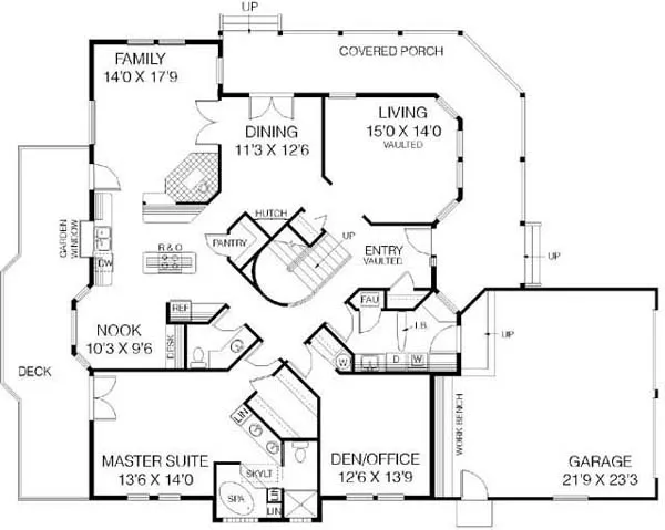 Main Floor Plan for House Plan #168110