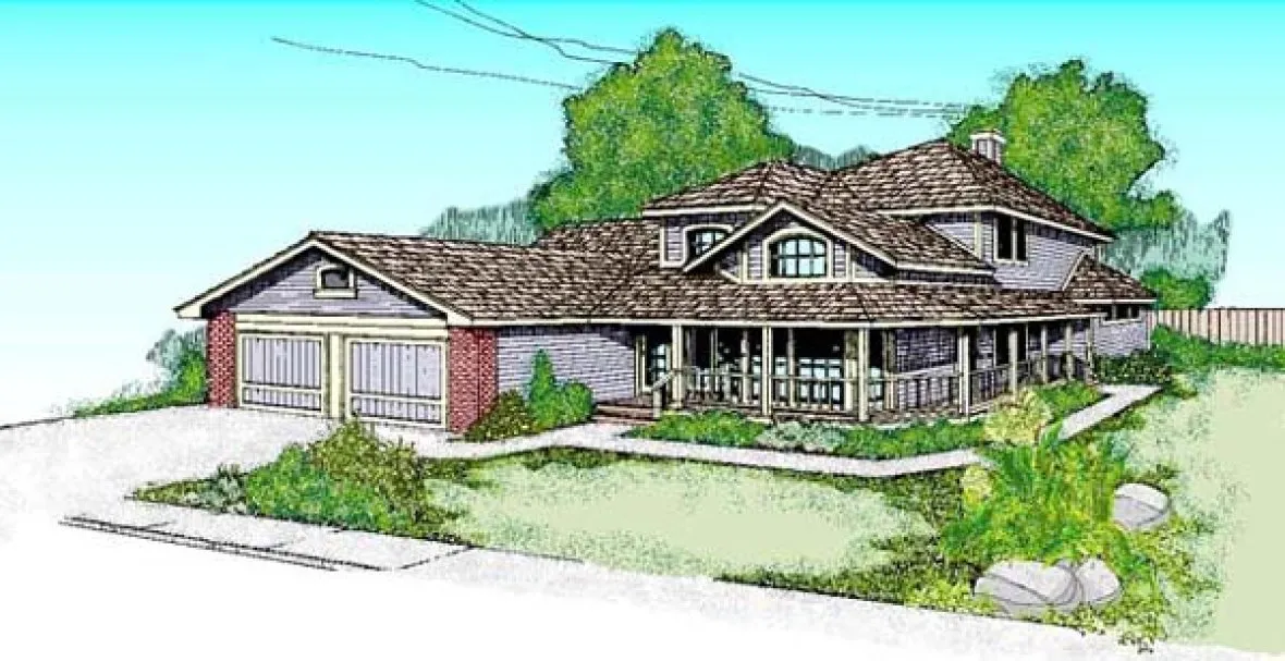 Full Rendering for House Plan #168110