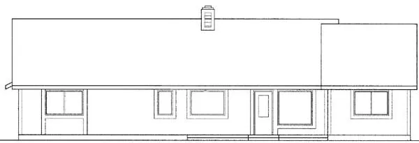 Rear Elevation for House Plan #168414