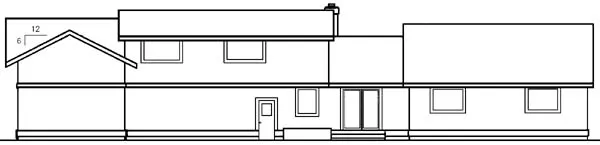 Rear Elevation for House Plan #161710