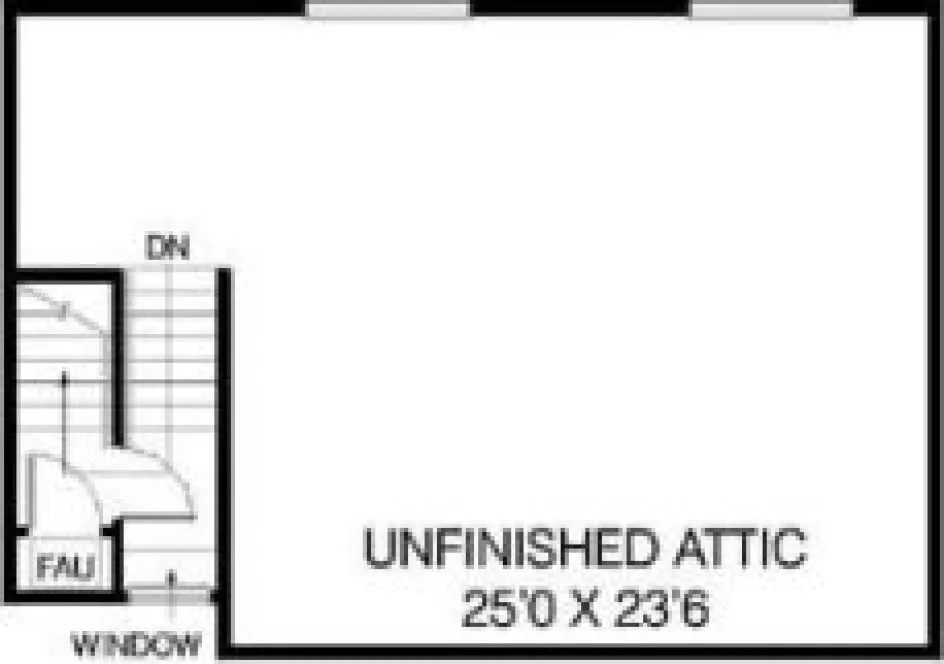 Attic Plan for House Plan #161710