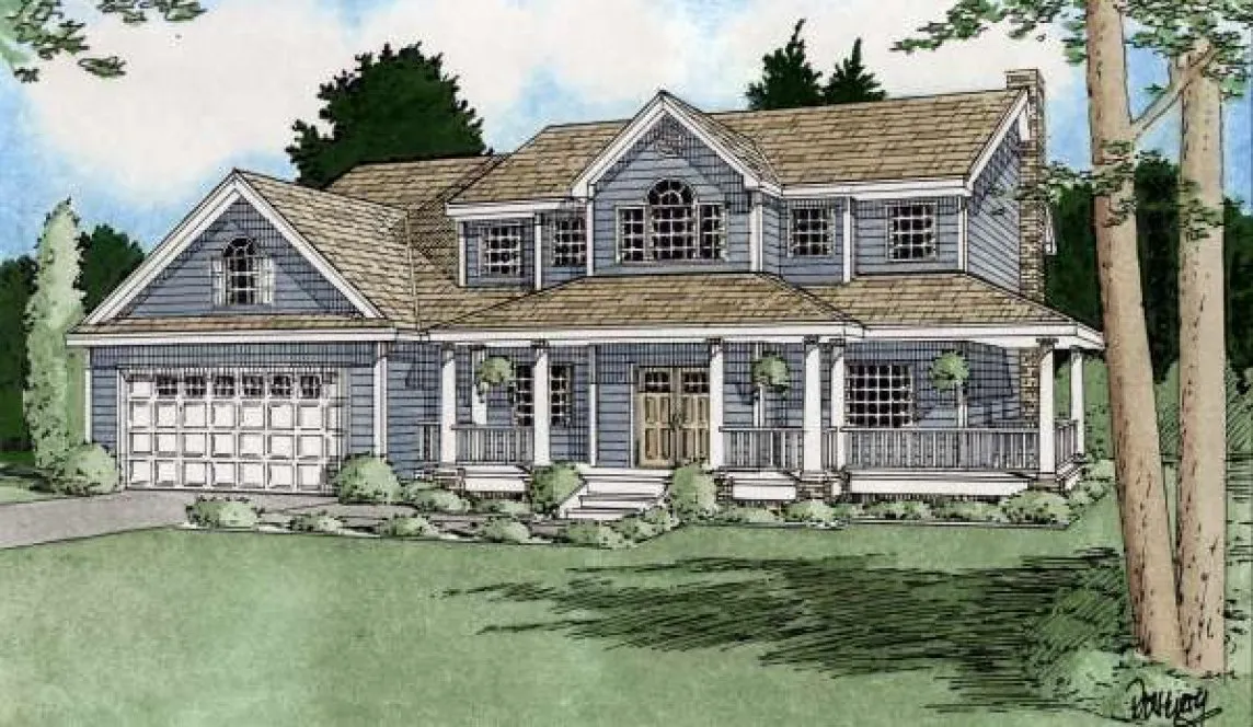 Full Rendering for House Plan #102910