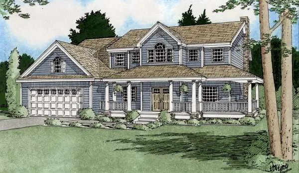 Full Rendering for House Plan #102910