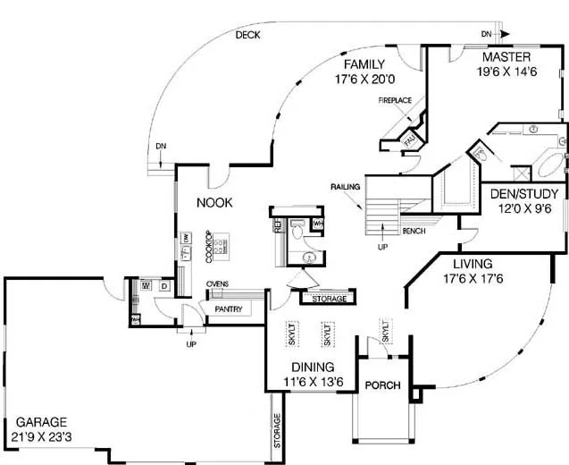 Main Floor Plan for House Plan #165204