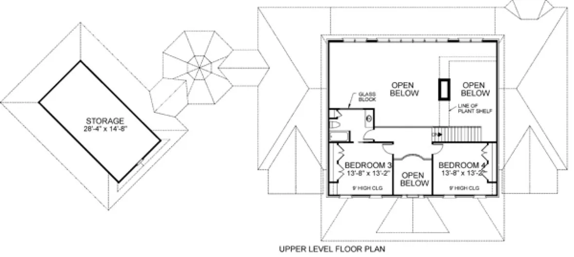 Second Floor Plan for House Plan #275063
