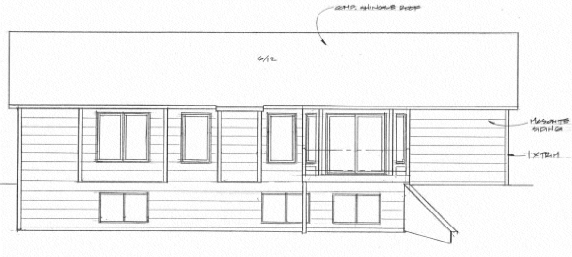 Rear Elevation for House Plan #358421