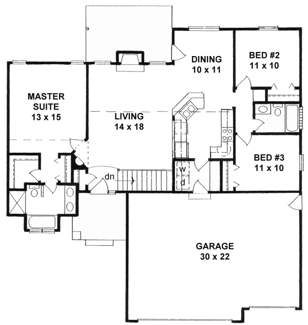 Main Floor Plan for House Plan #359621