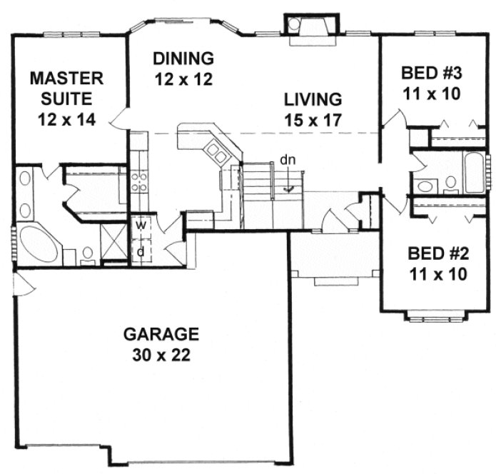 Main Floor Plan for House Plan #351431
