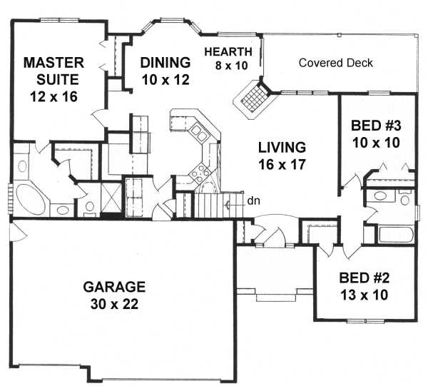 Main Floor Plan for House Plan #355141