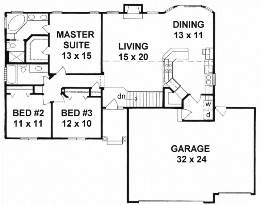 Main Floor Plan for House Plan #353841