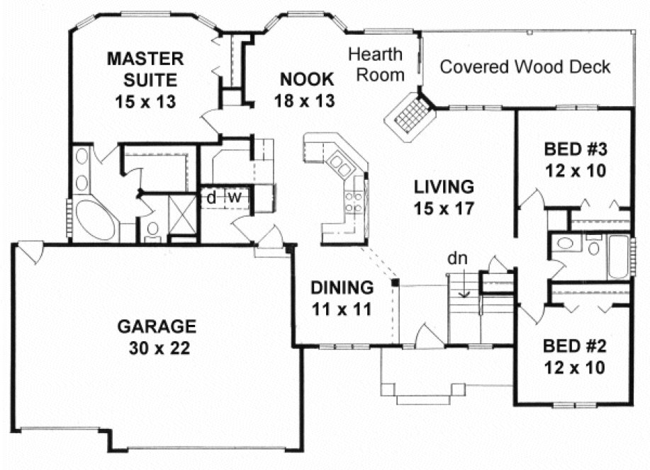 Main Floor Plan for House Plan #357851