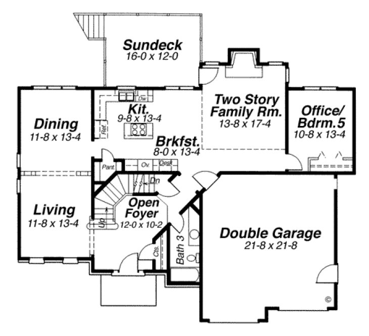 Main Floor Plan for House Plan #123462