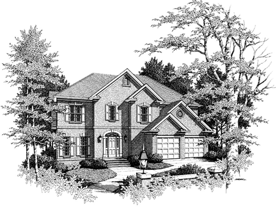 Full Rendering for House Plan #123462