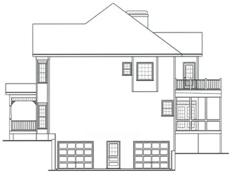 Right Elevation for House Plan #124762