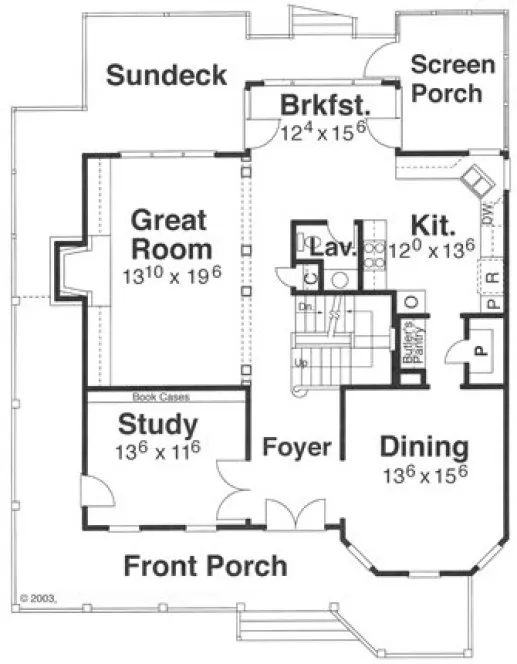 Main Floor Plan for House Plan #124762