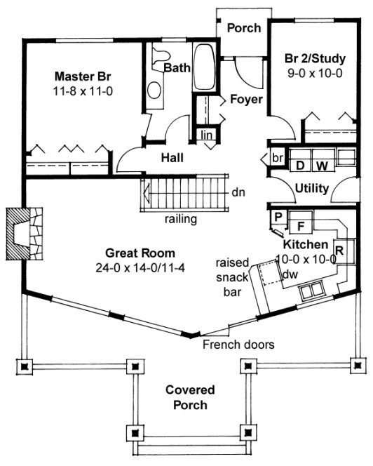Main Floor Plan for House Plan #201590