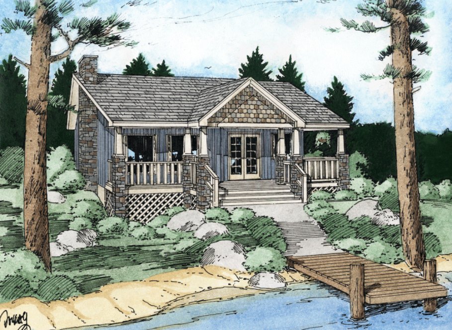 Full Rendering for House Plan #201590