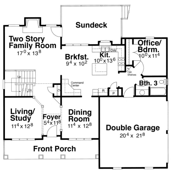 Main Floor Plan for House Plan #125962