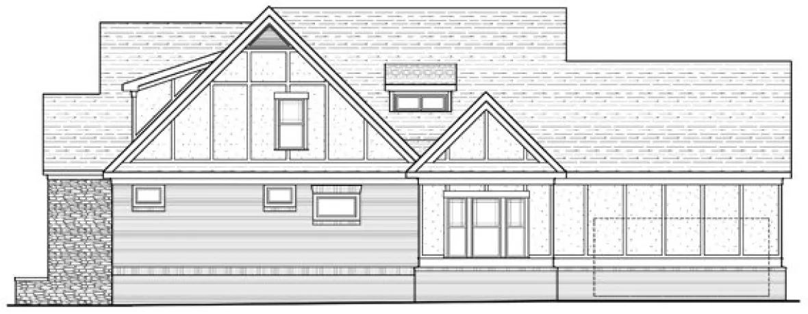Right Elevation for House Plan #123572