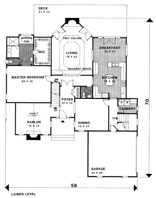 Main Floor Plan for House Plan #272063