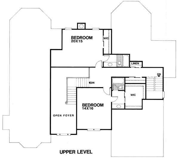 Second Floor Plan for House Plan #272053