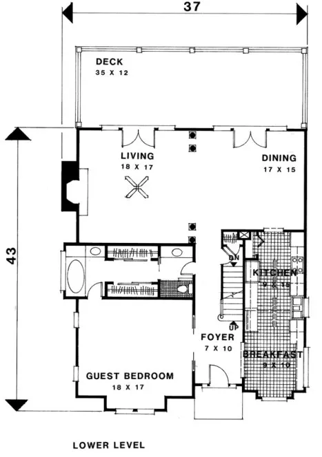 Main Floor Plan for House Plan #271053