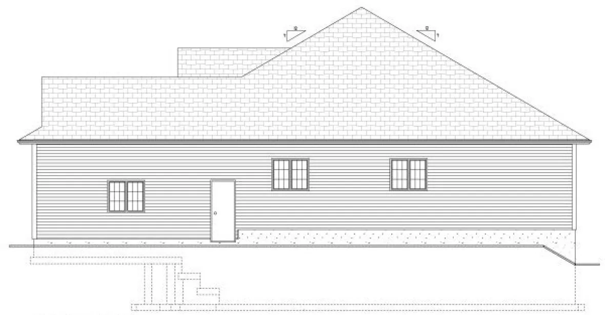 Right Elevation for House Plan #201940