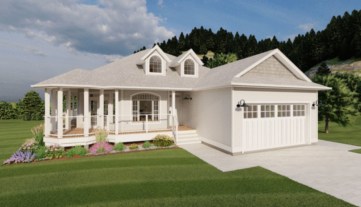 Full Rendering for House Plan #201940