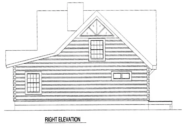 Right Elevation for House Plan #317001
