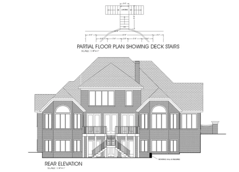Rear Elevation for House Plan #277033