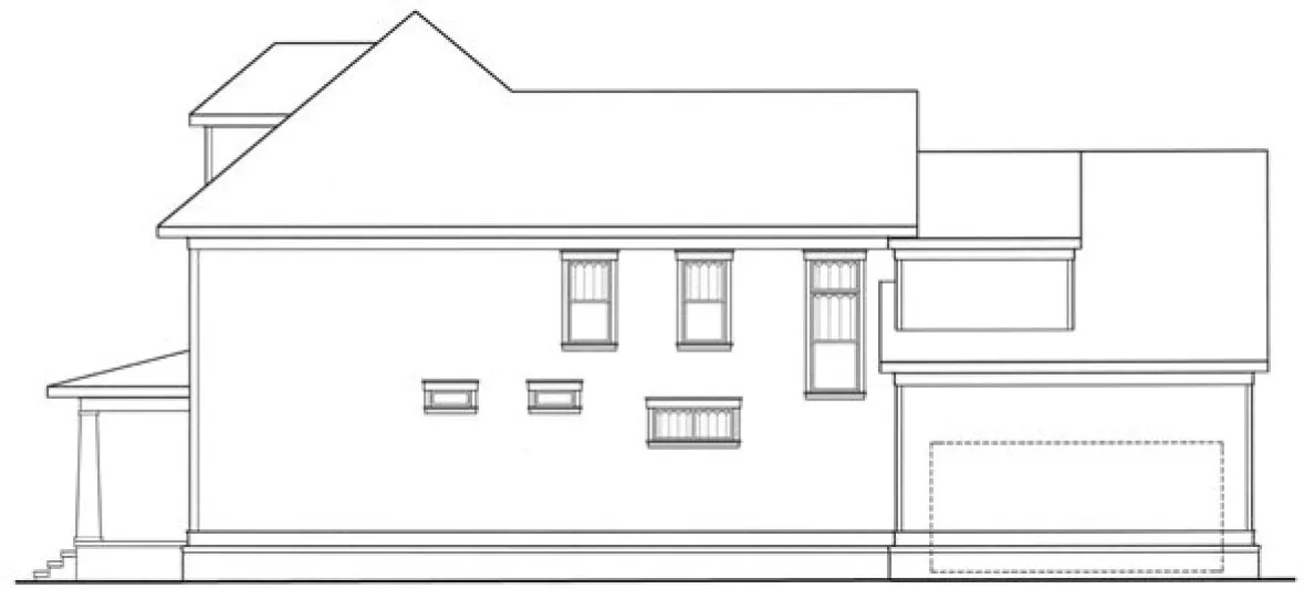 Right Elevation for House Plan #128672