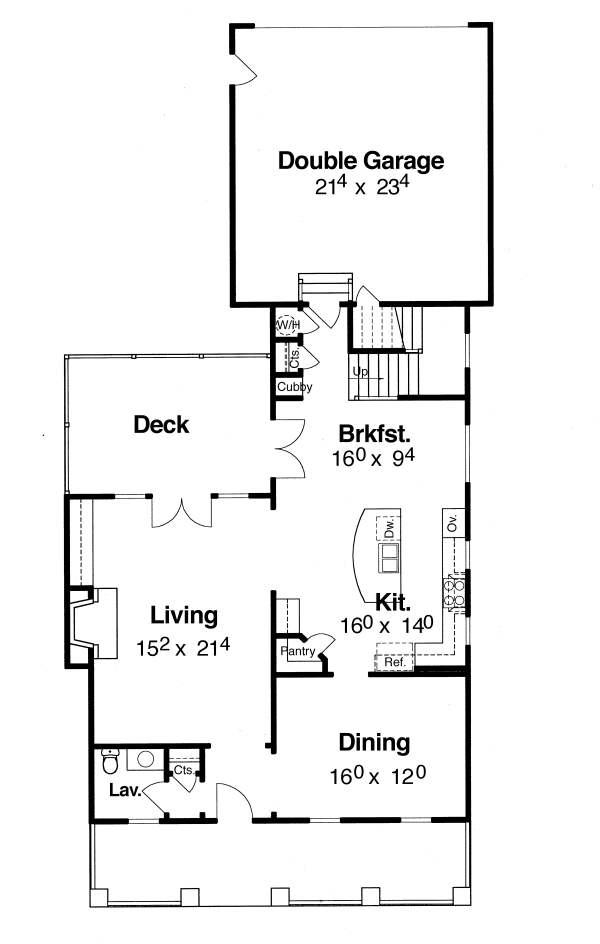 Main Floor Plan for House Plan #128672
