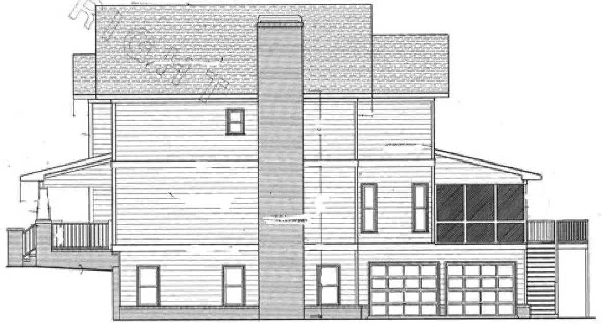 Right Elevation for House Plan #129082