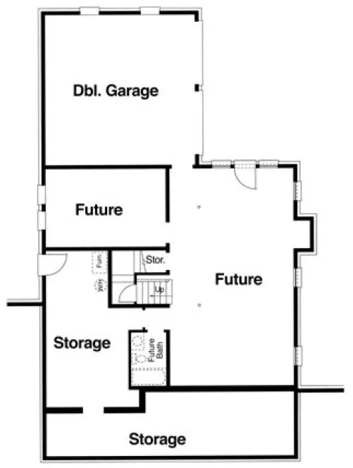 Basement Plan for House Plan #129082