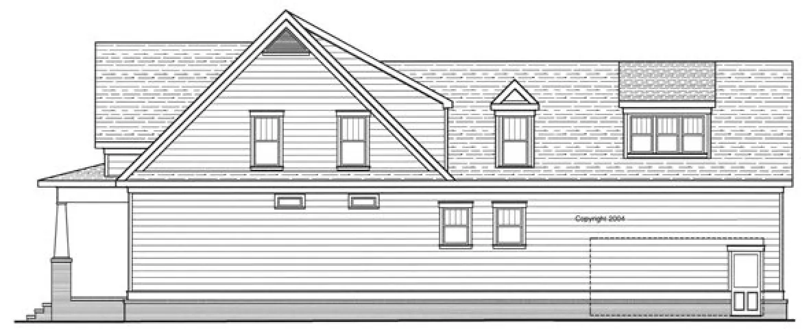 Right Elevation for House Plan #120882