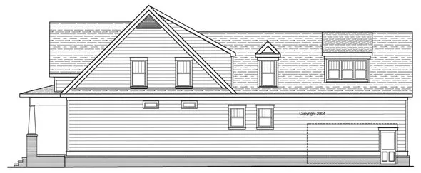 Right Elevation for House Plan #120882