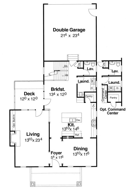 Main Floor Plan for House Plan #120882