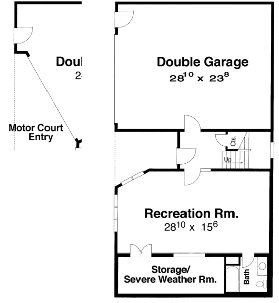 Floorplan lower for House Plan #120203