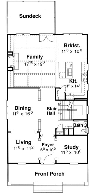 Main Floor Plan for House Plan #120203