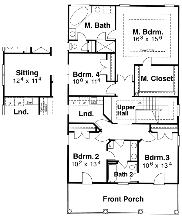 Second Floor Plan for House Plan #120203