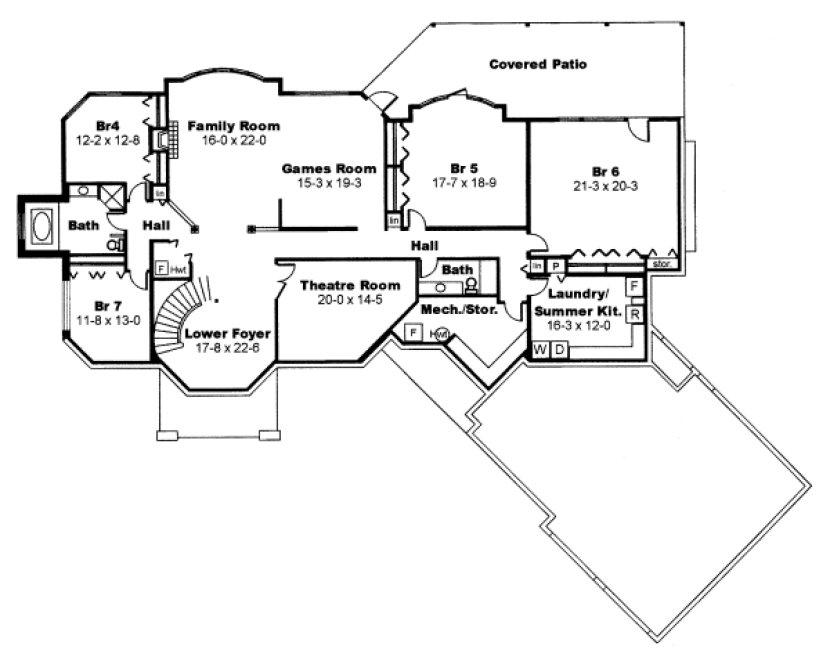 Basement Plan for House Plan #201509